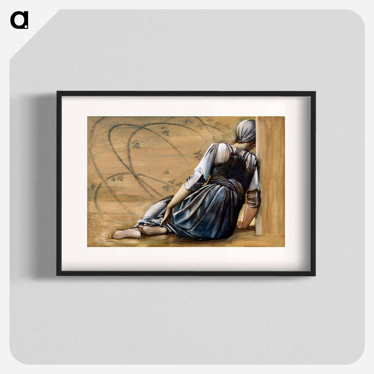 The Briar Rose Series - Study for 'The Garden Court' - エドワード バーン ジョーンズ Poster.