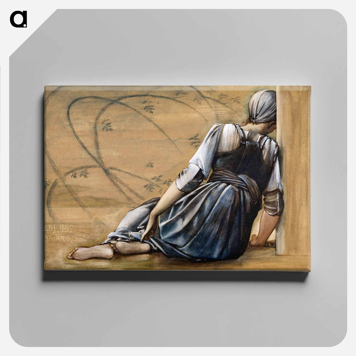 The Briar Rose Series - Study for 'The Garden Court' - エドワード バーン ジョーンズ Canvas.