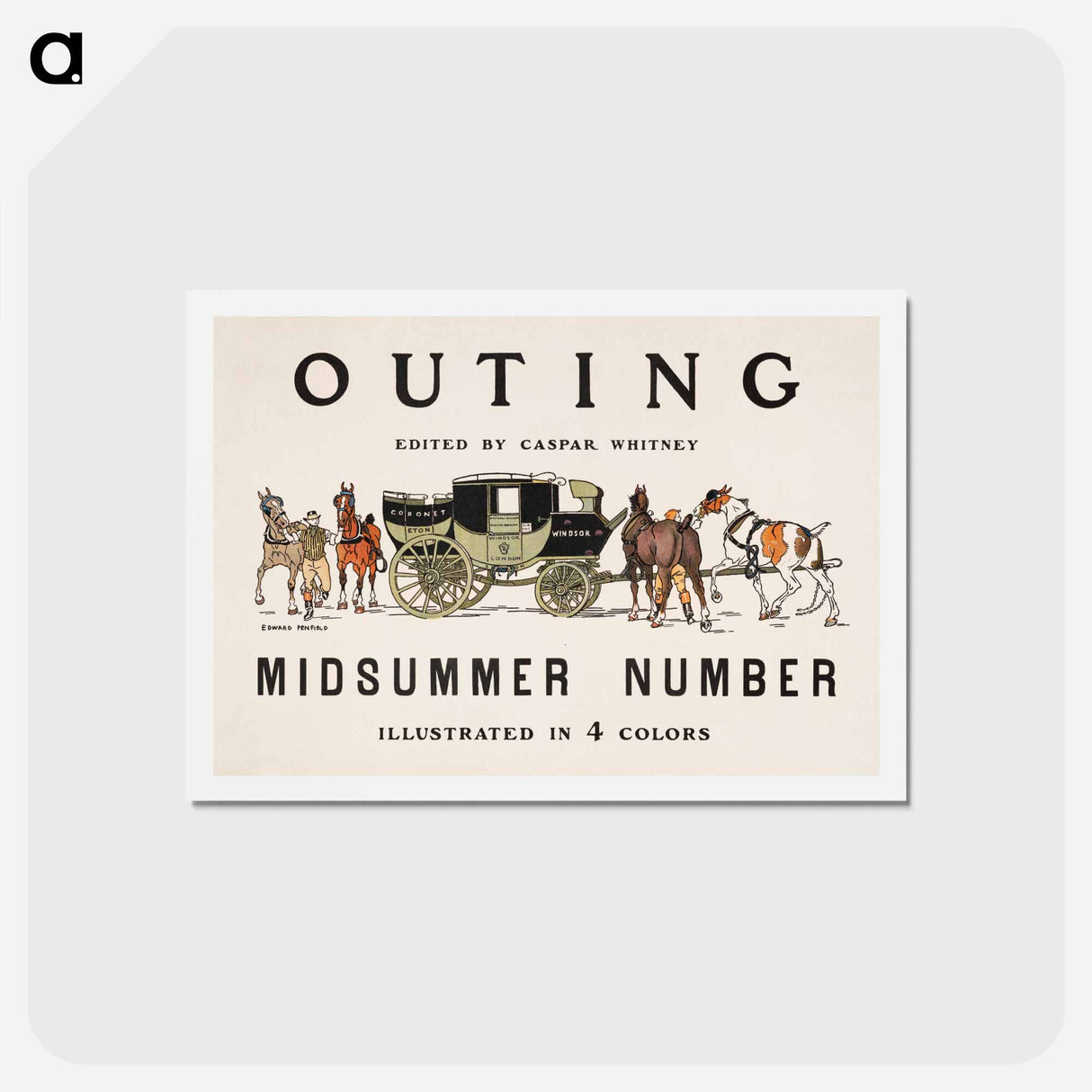 アートポストカード-Outing - エドワード ペンフィールド Postcard.