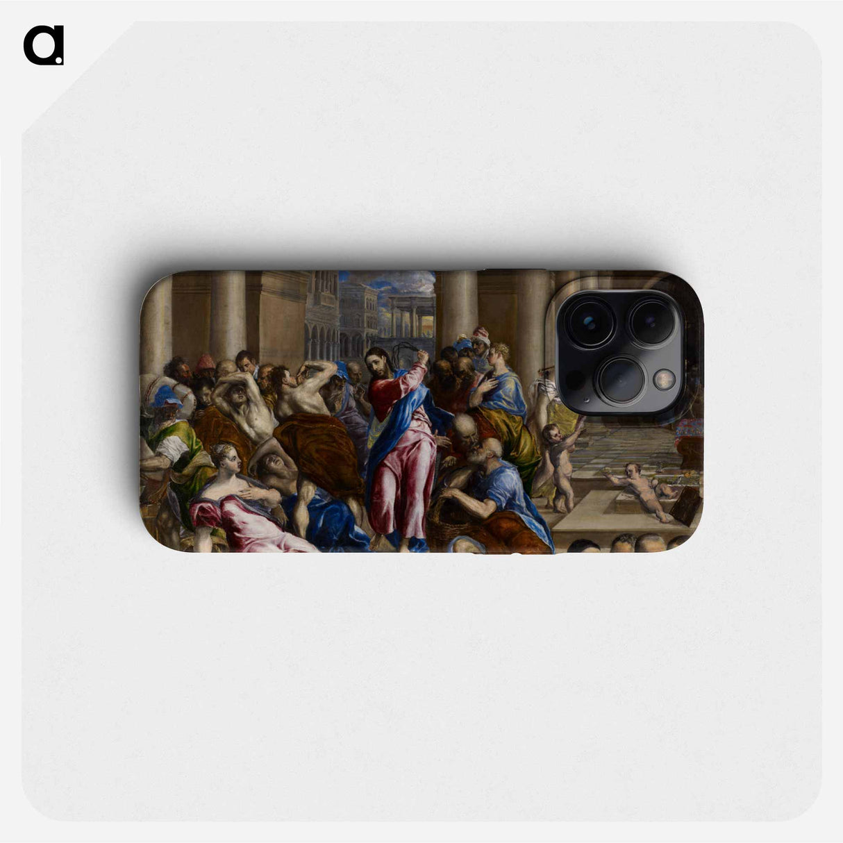 Christ driving the money-changers from the temple with a whip - エル グレコ Phone Case.