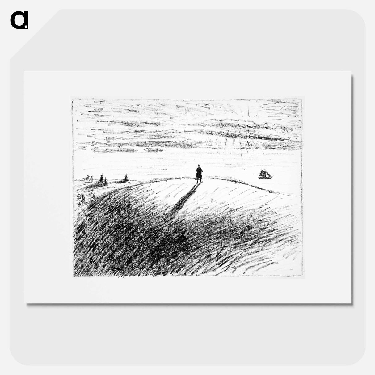 Evening current - エルンスト ハインリヒ バルラッハ Poster.