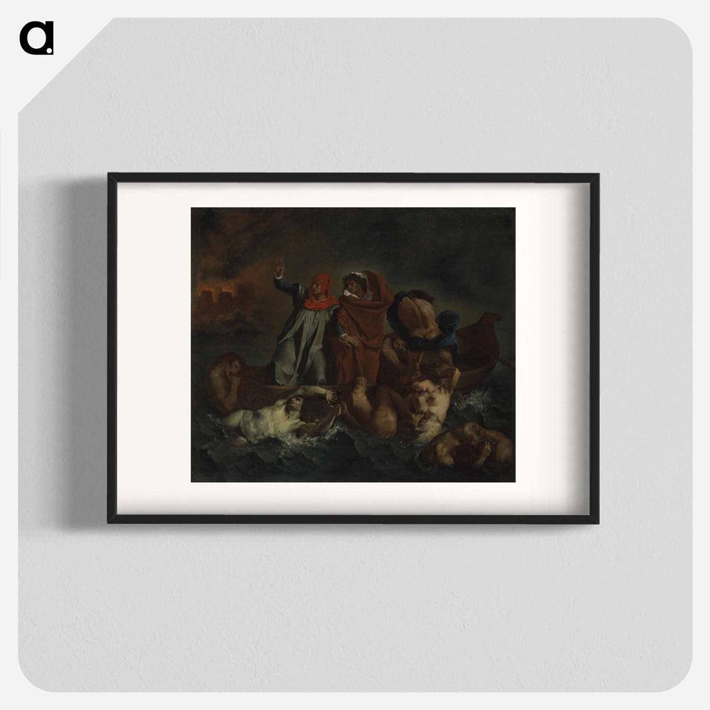 Dante's Bark - ウジェーヌ ドラクロワ Poster.