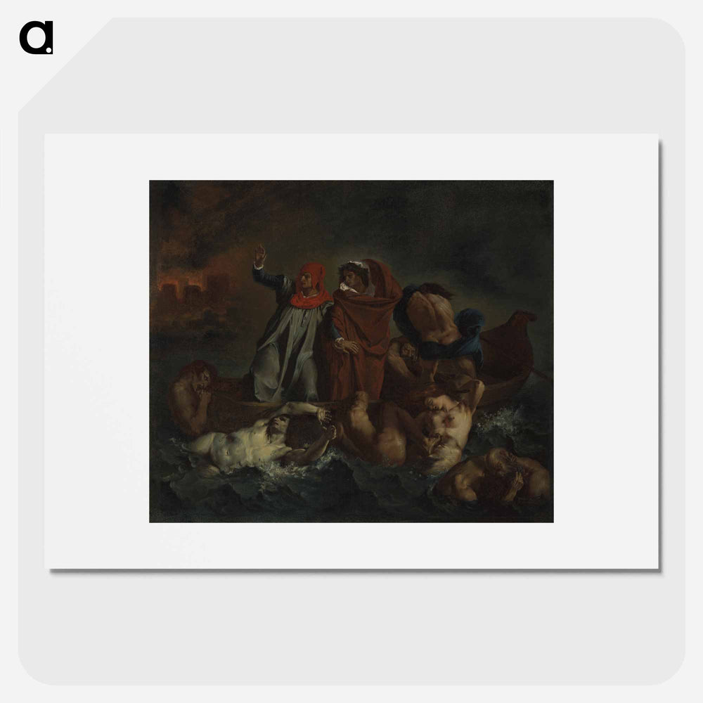 Dante's Bark - ウジェーヌ ドラクロワ Poster.