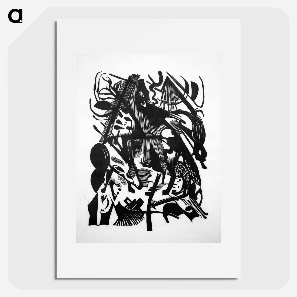 Birth of the wolves - Franz Marc Poster.