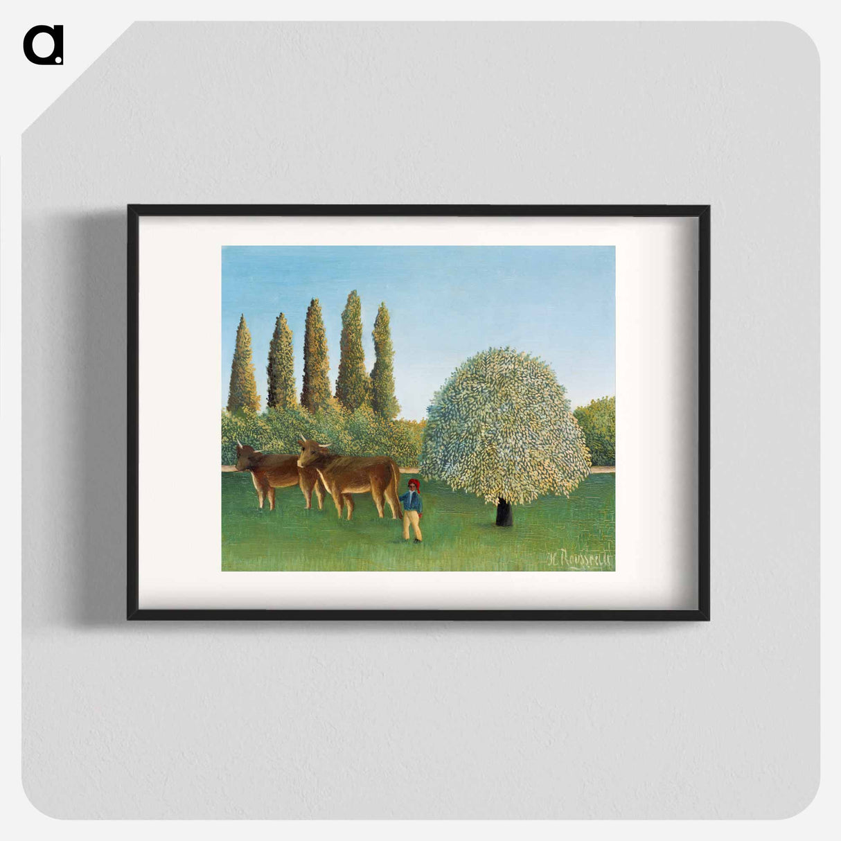 アートポスター-Meadowland (The Pasture) - アンリ ルソー Poster.