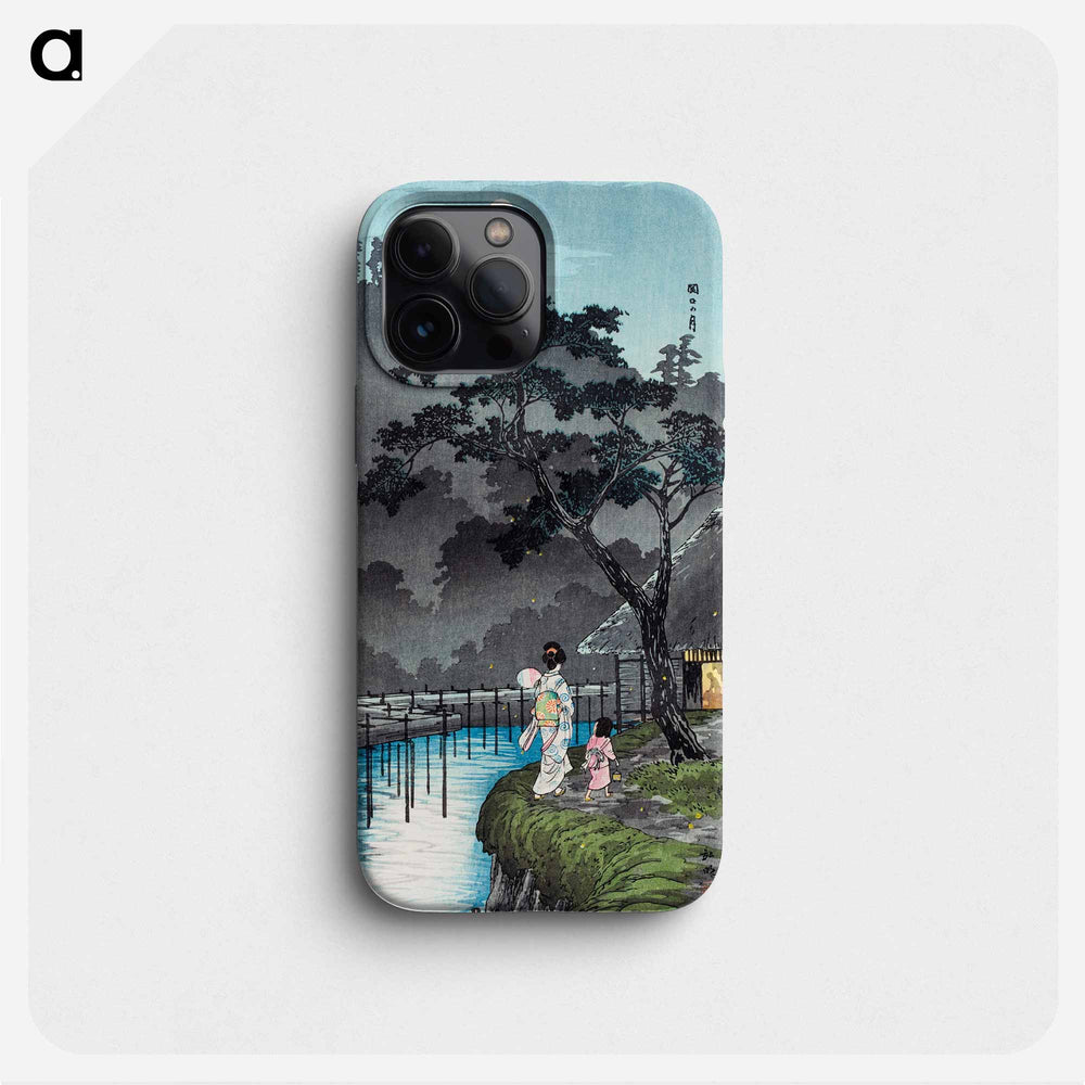 Moon at Sekiguchi - Hiroaki Takahashi Phone Case.