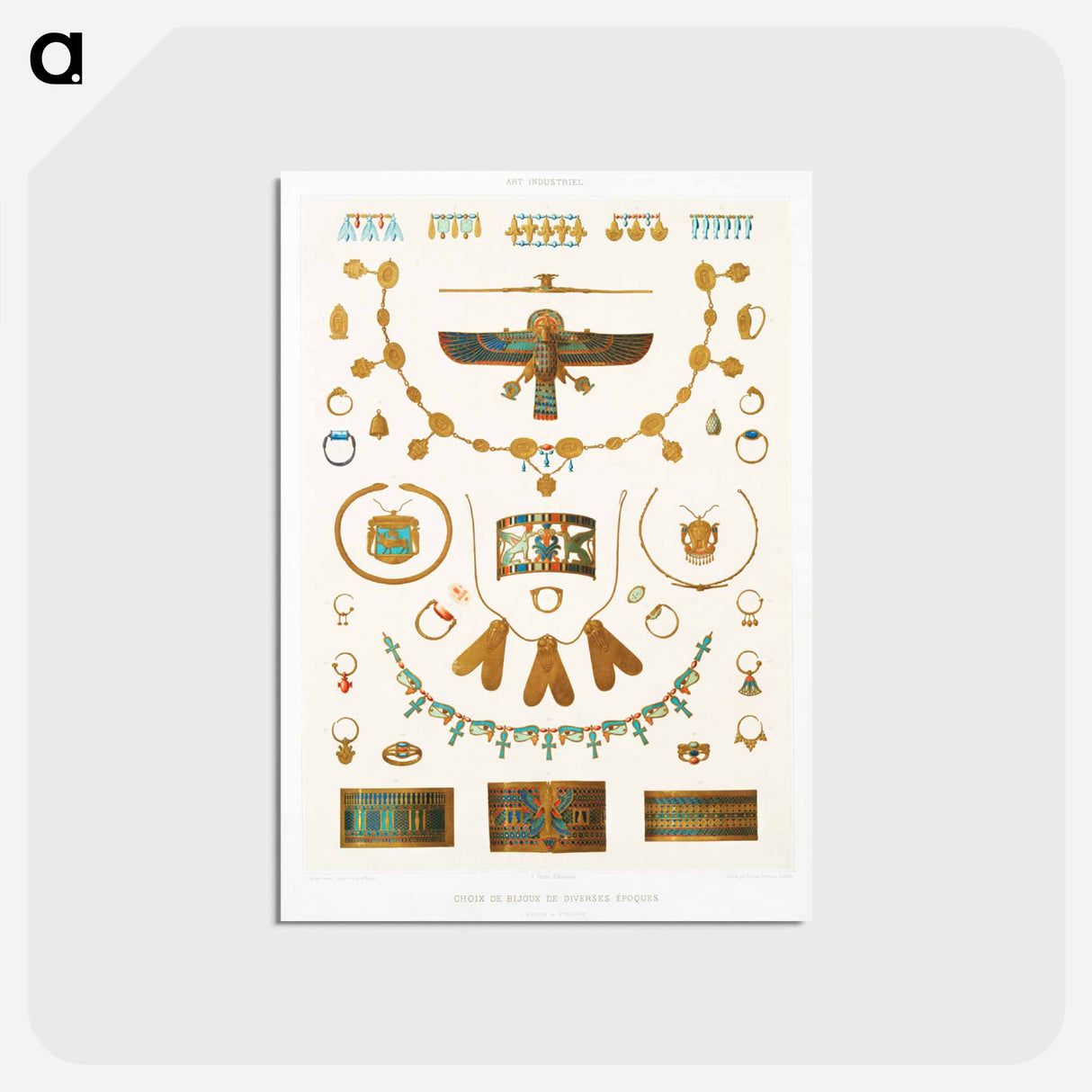アートポストカード-Egyptian Jewelry
- エジプト美術史 Postcard.