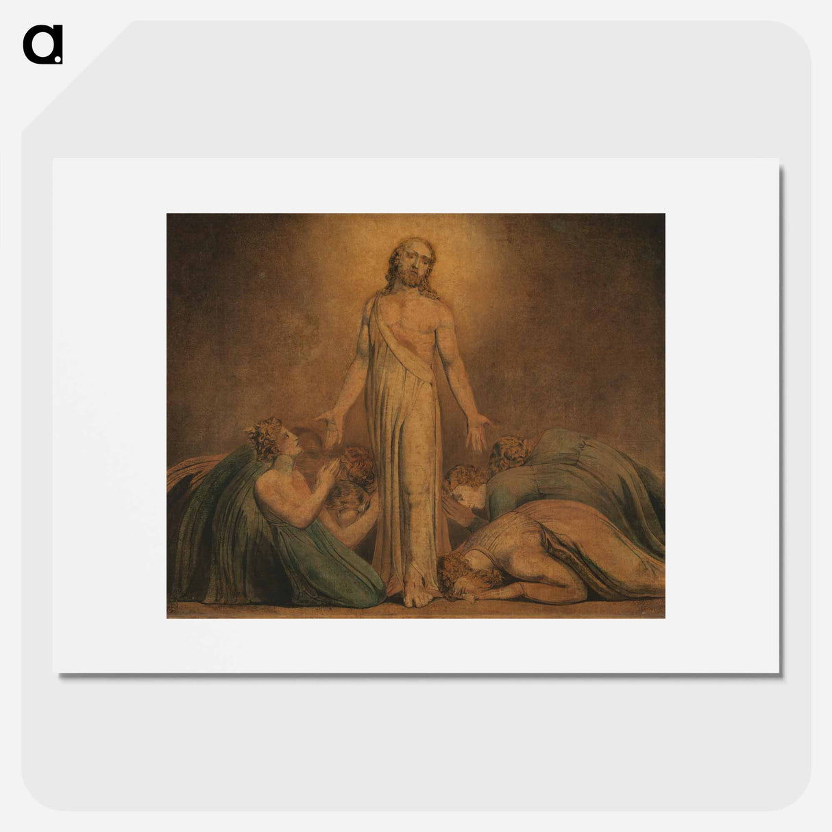 Christ Appearing to the Apostles after the Resurrection - William Blake Poster.