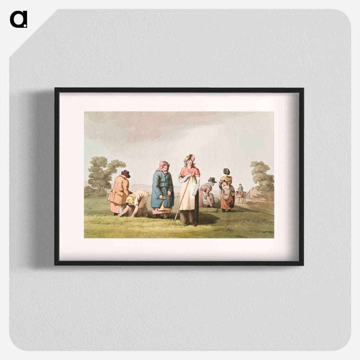 Illustration of lowkers from The Costume of Yorkshire - 19世紀のヨークシャー Poster.