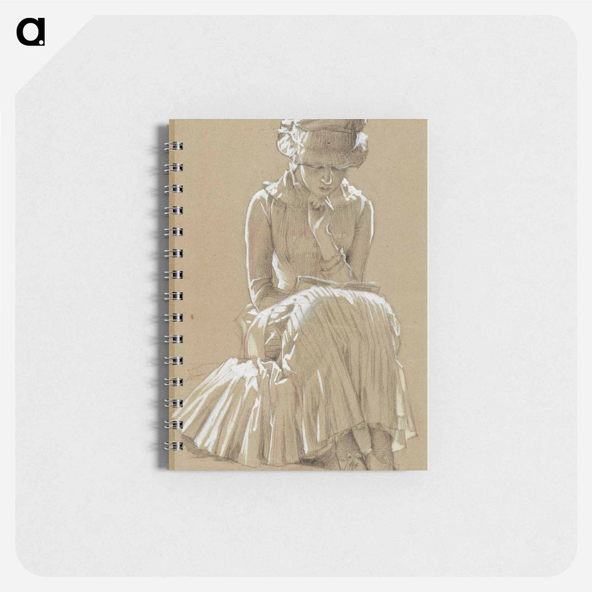 Young girl seated, study for under the birches - アルバート エーデルフェルト Memo.