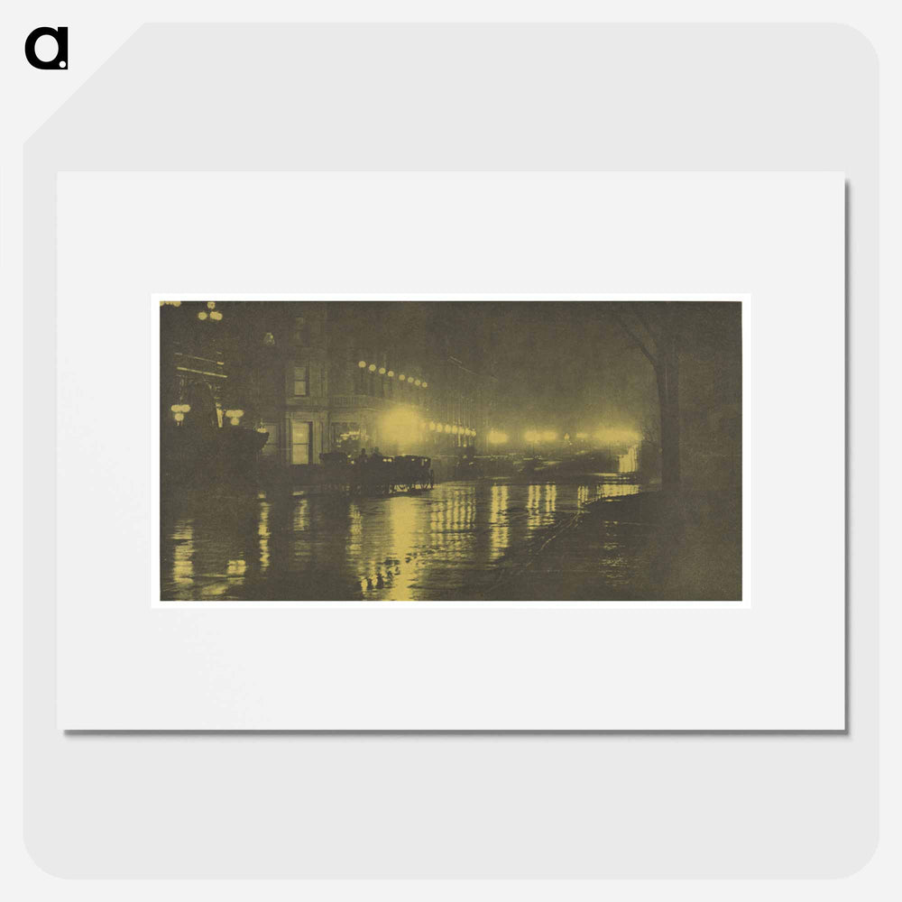 The Glow of Night - New York - アルフレッド スティーグリッツ Poster.