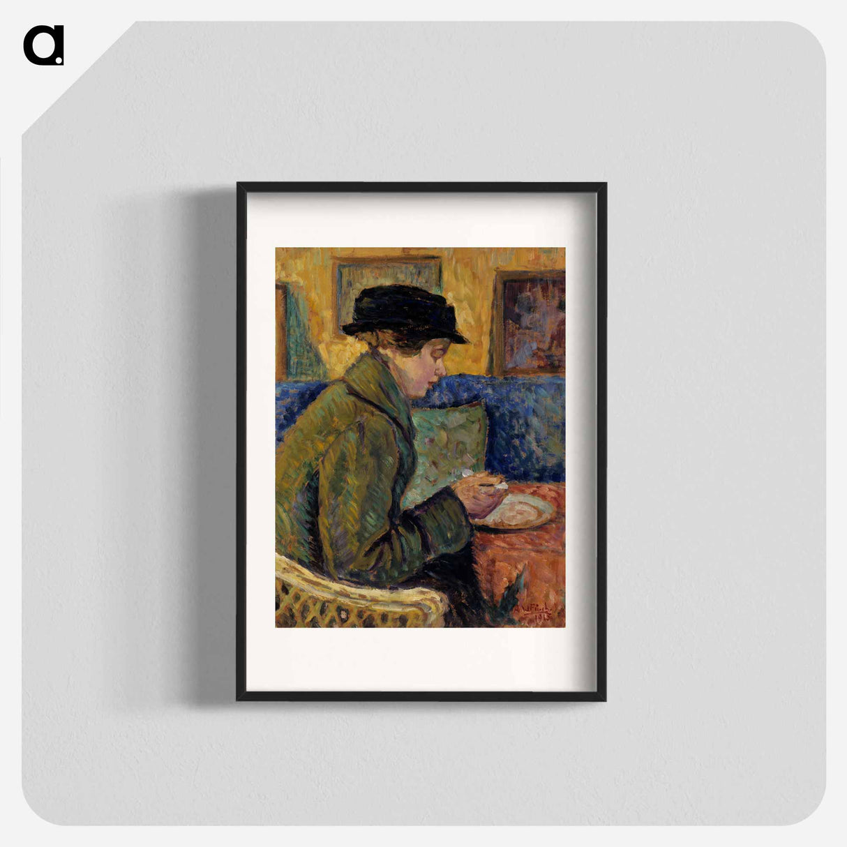 Woman in profile - アルフレッド ウィリアム フィンチ Poster.