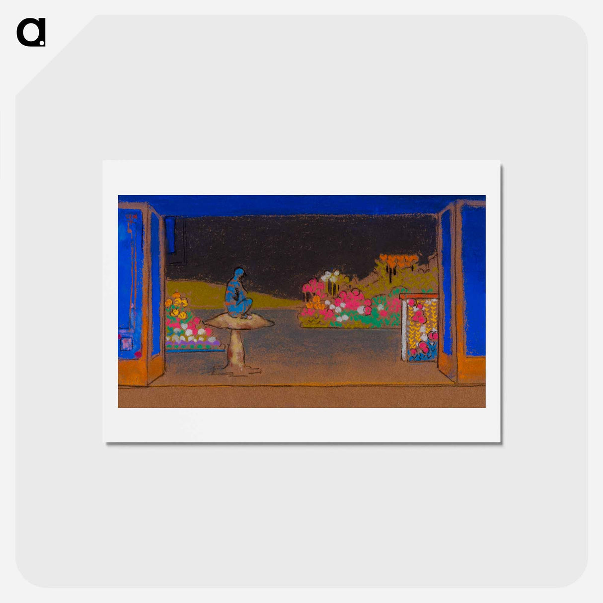 Garden of Flowers - 不思議の国のアリス Postcard.