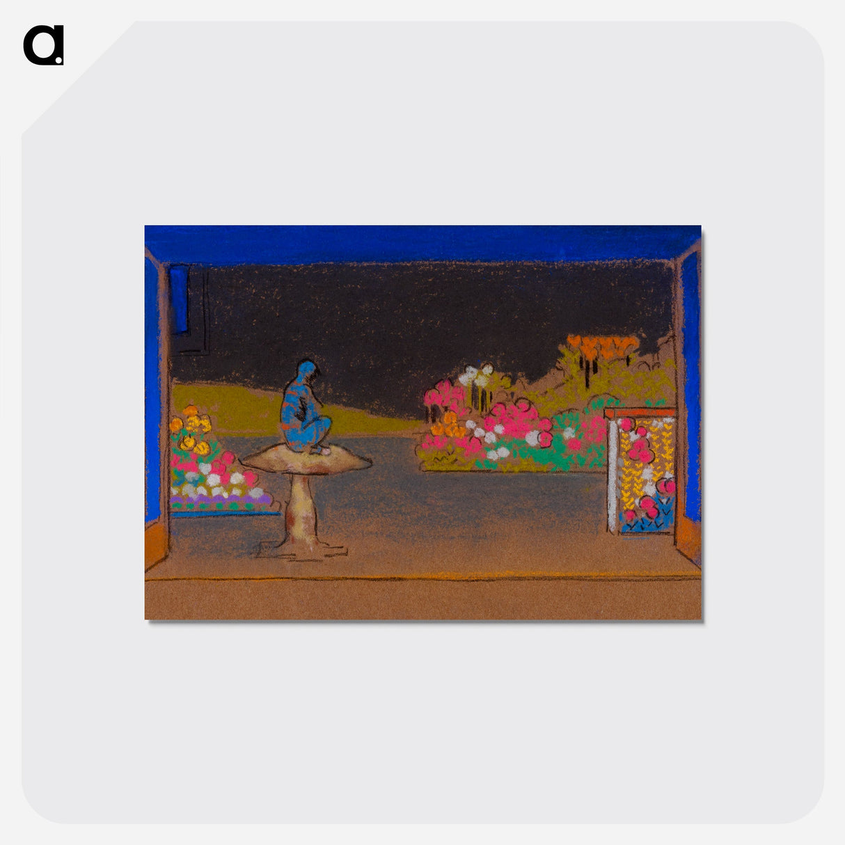 Garden of Flowers - 不思議の国のアリス Postcard.