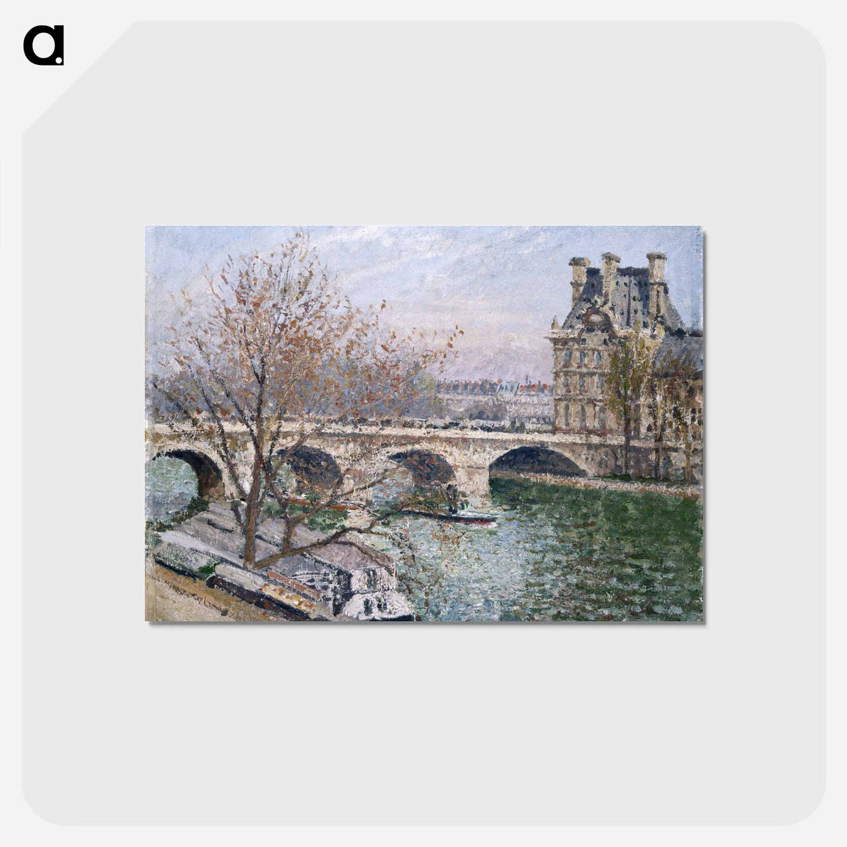 アートポストカード-The Pont Royal and the Pavillon de Flore - カミーユ ピサロ Postcard.