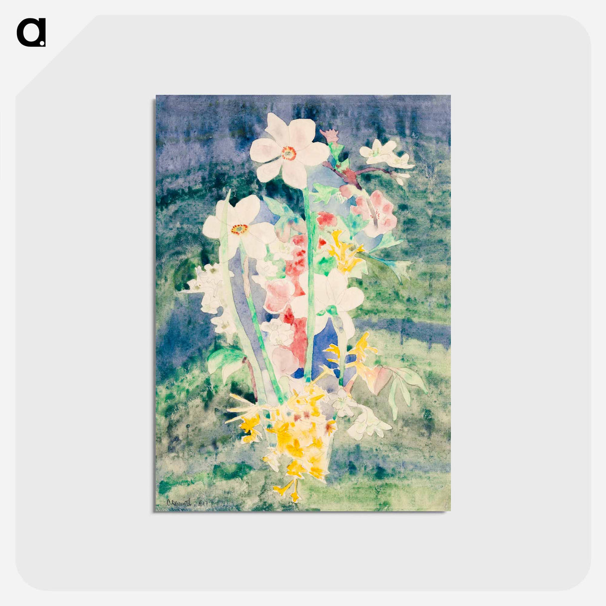 アートポストカード-Narcissi - チャールズ デムス Postcard.