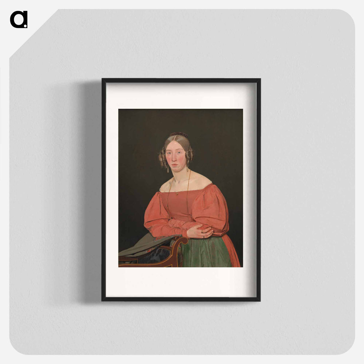 Cecilie Margrethe Petersen, born Købke, the artist's sister - クリステン ケプケ Poster.