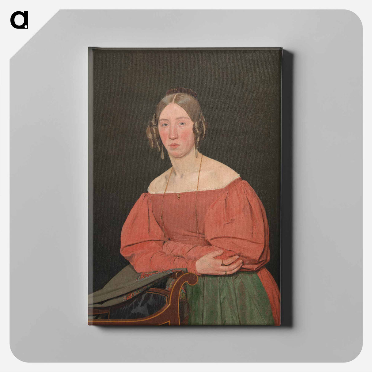 Cecilie Margrethe Petersen, born Købke, the artist's sister - クリステン ケプケ Canvas.