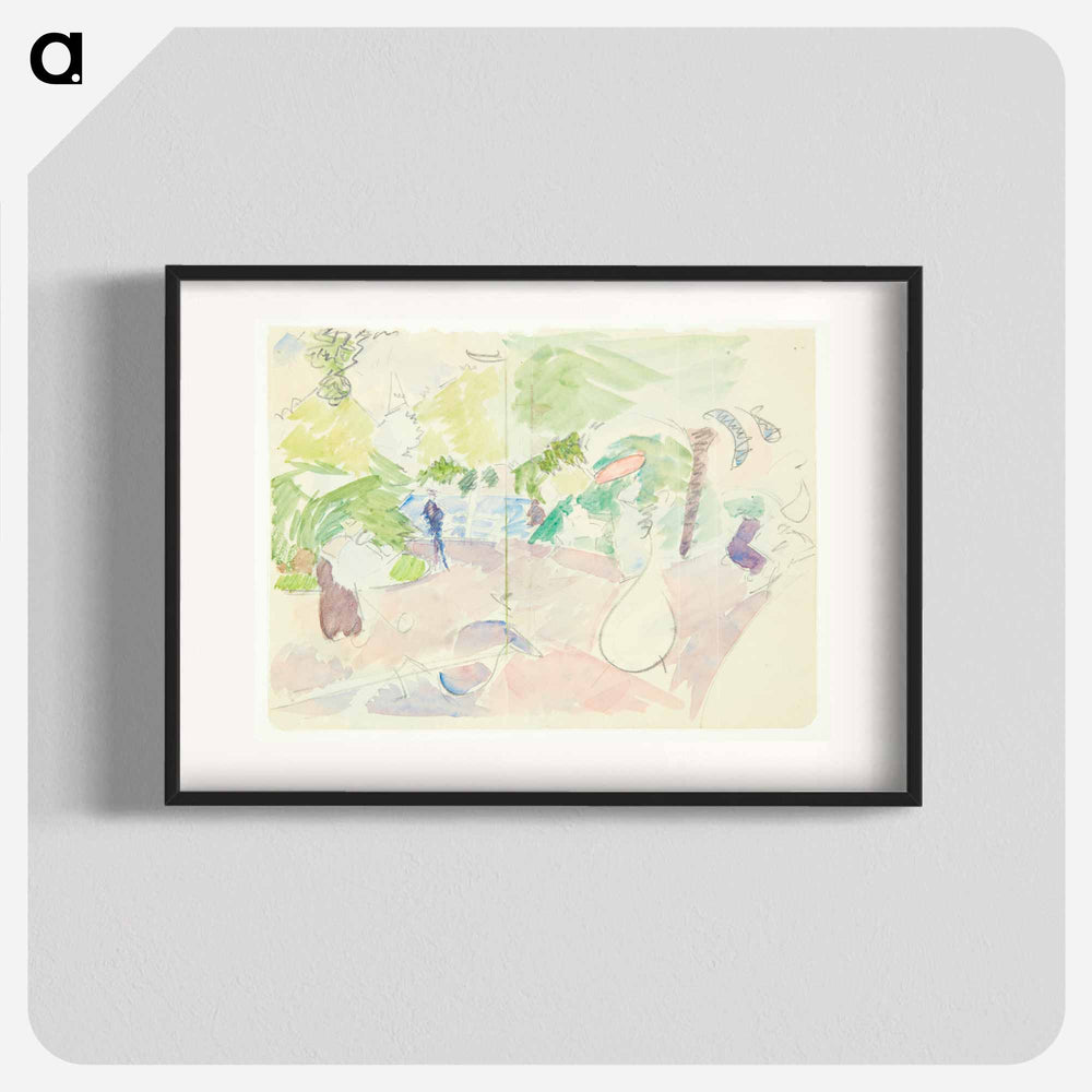 Color study for the Langelinie picture - エドヴァルド ウェイ Poster.