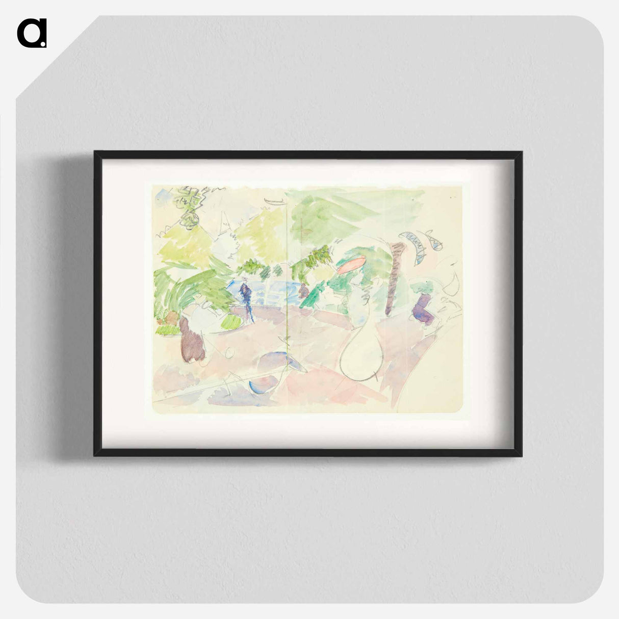 Color study for the Langelinie picture - エドヴァルド ウェイ Poster.