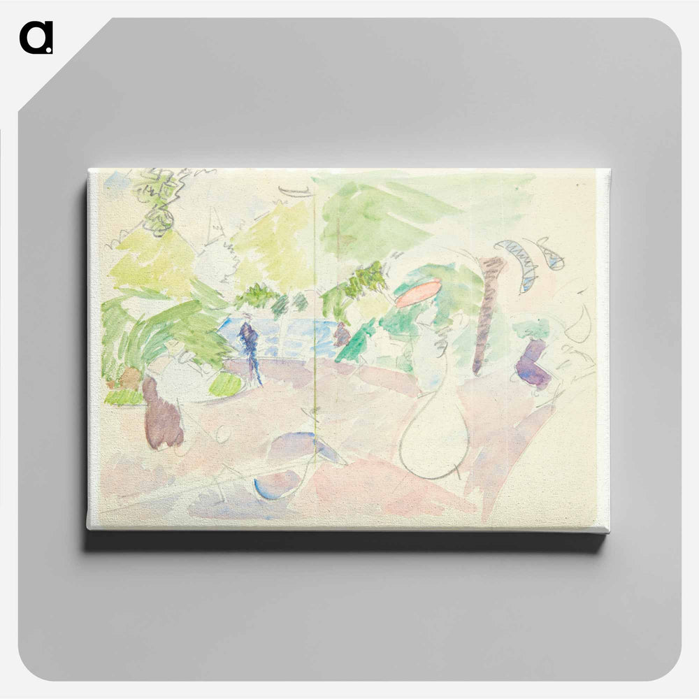 Color study for the Langelinie picture - エドヴァルド ウェイ Canvas.