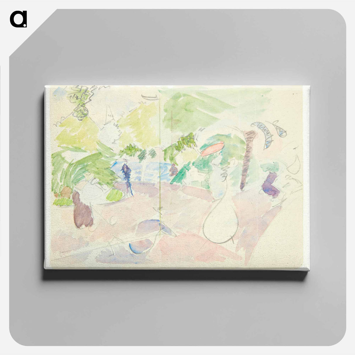 Color study for the Langelinie picture - エドヴァルド ウェイ Canvas.