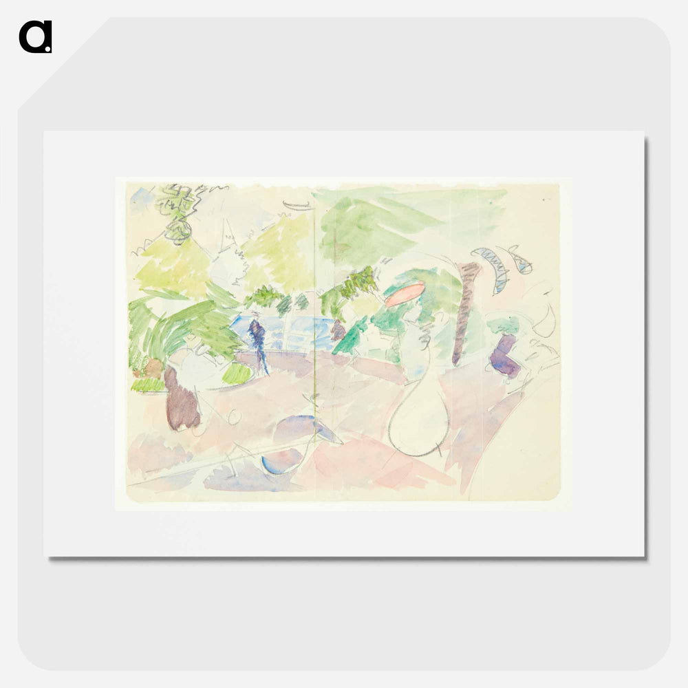 Color study for the Langelinie picture - エドヴァルド ウェイ Poster.