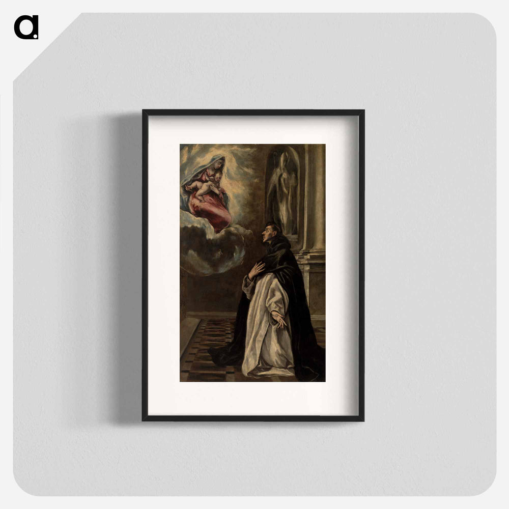 Apparition of the Virgin and Child to Saint Hyacinth - エル グレコ Poster.