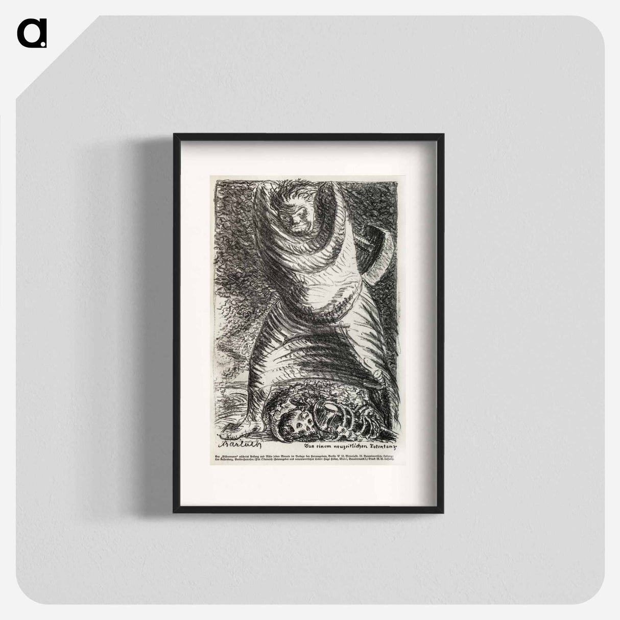 From a Modern Dance of Death (Aus einem neuzeitlichen Totentanz) - エルンスト ハインリヒ バルラッハ Poster.