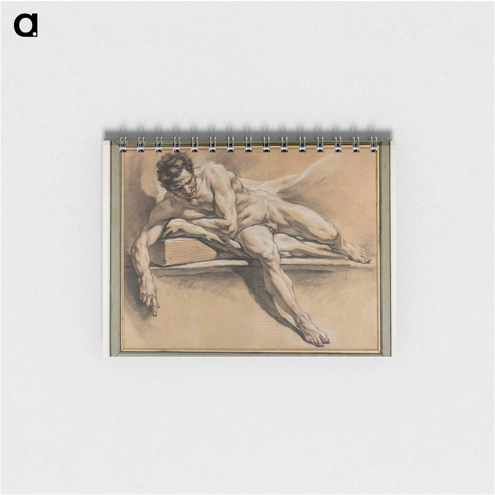 Academic Study of a Reclining Male Nude - フランソワ ブーシェ Memo.