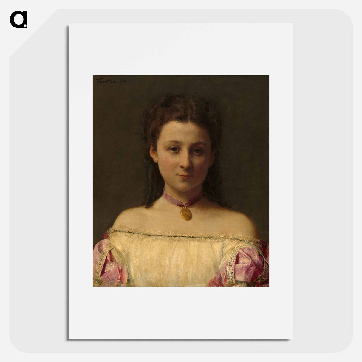 Mademoiselle de Fitz-James - アンリ ファンタン ラトゥール Poster.