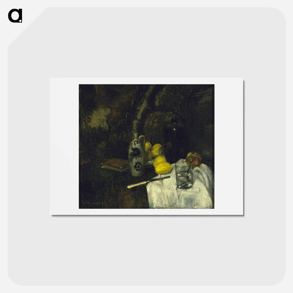 アートポストカード-Lemons and Bottle of Dutch Gin - アンリ マティス Postcard.