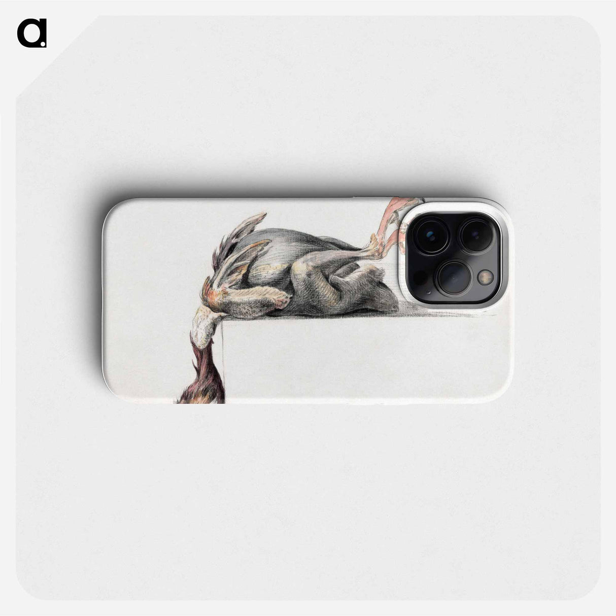 Plucked bird, hanging head down - Jean Bernard Phone Case.