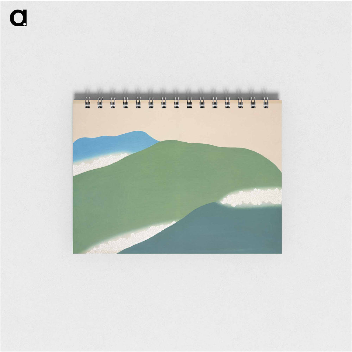 Green mountains from Momoyogusa–Flowers of a Hundred Generations - 神坂 雪佳 Memo.