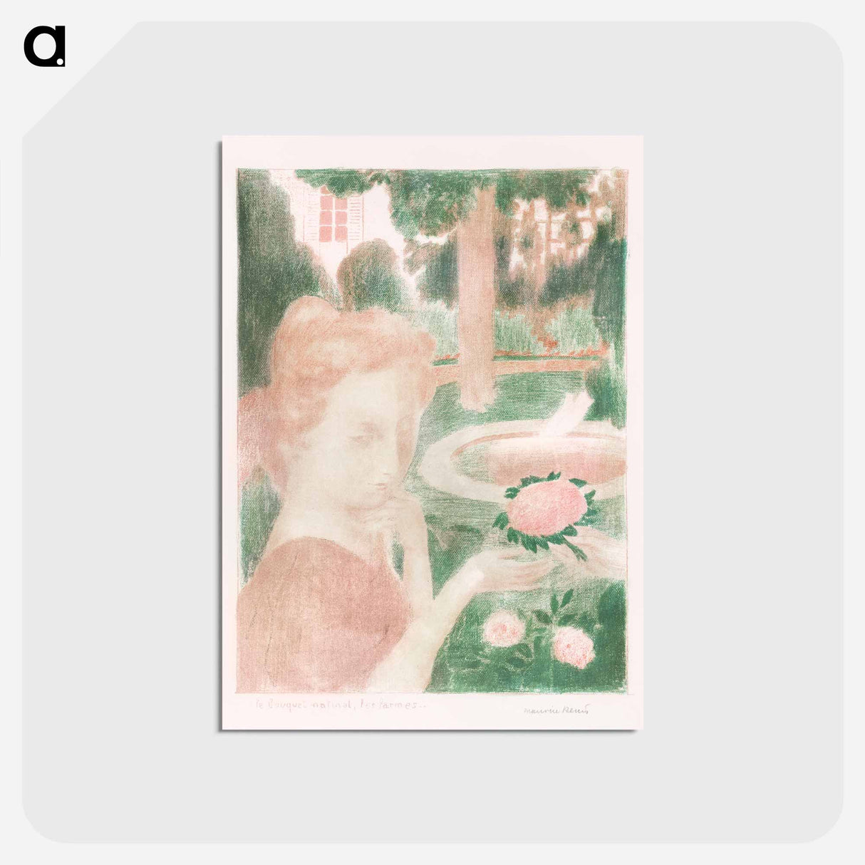 アートポストカード-The Morning Bouquet, Tears - モーリス ドニ Postcard.