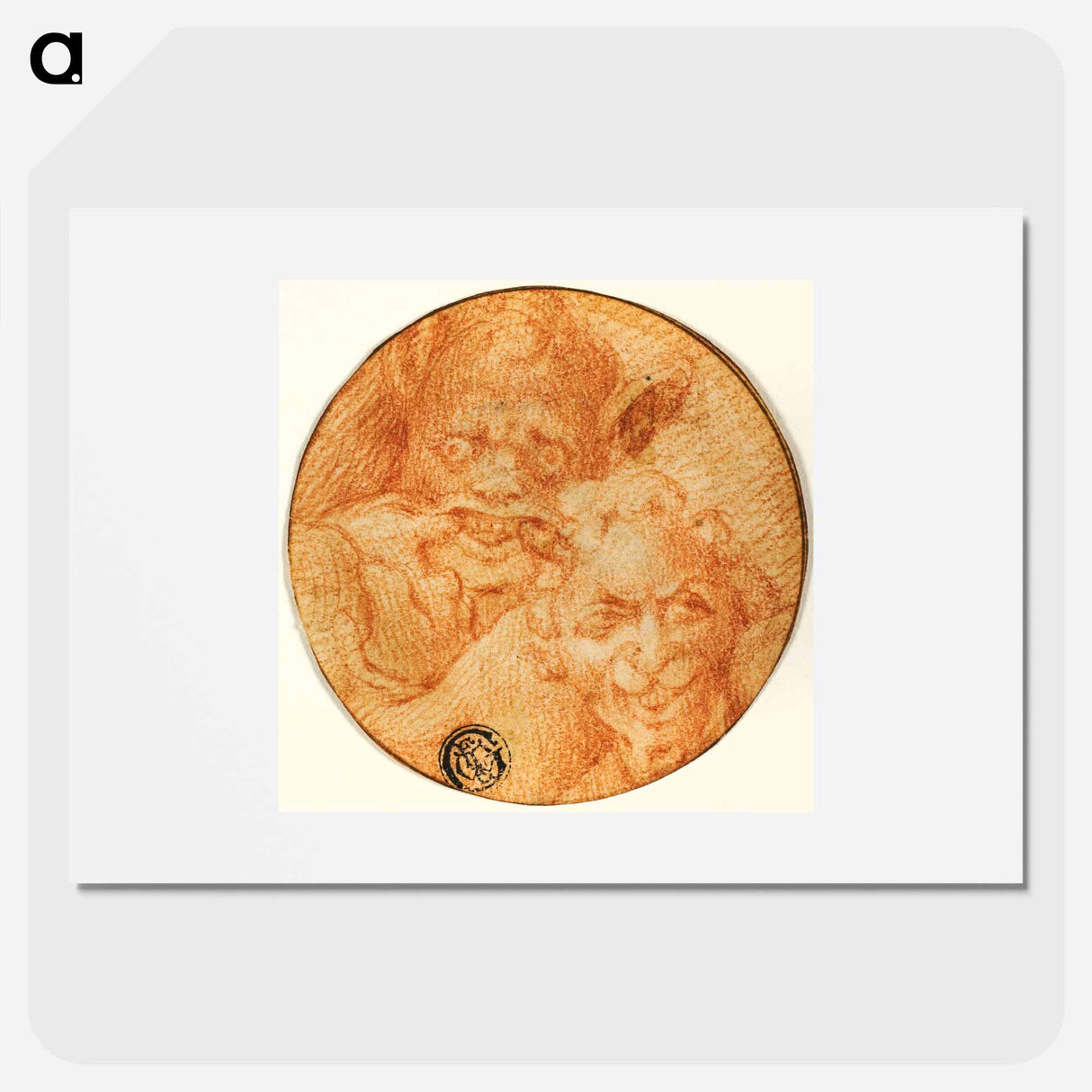 Two Devils - Michelangelo Buonarroti Poster.