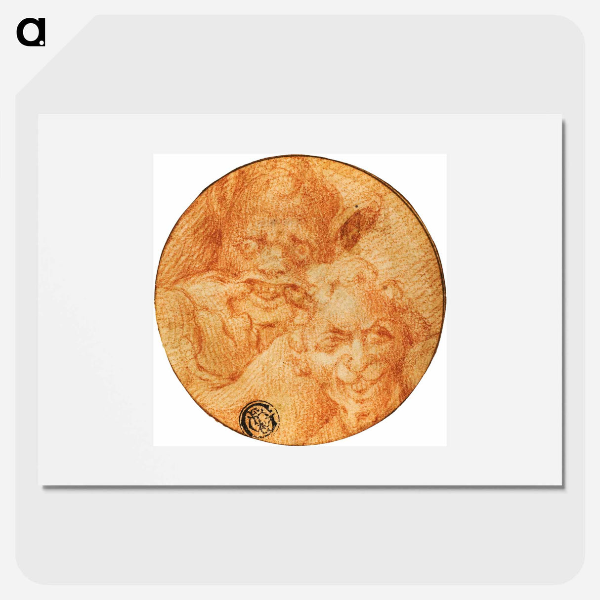 Two Devils - ミケランジェロ ブオナローティ Poster.