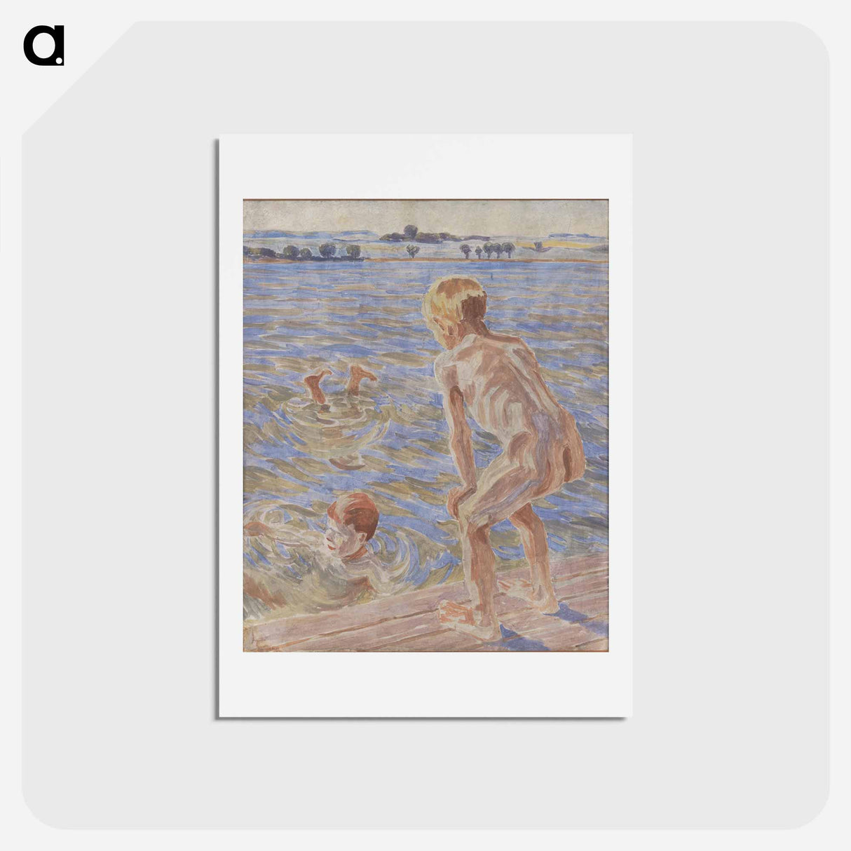 アートポストカード-Bathing Boys, Fåborg Fjord
- ピーター ハンセン Postcard.