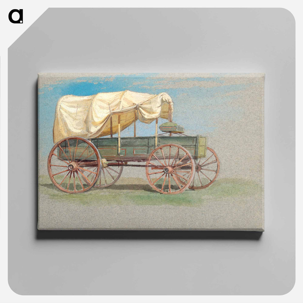 アートパネル-A Covered Wagon - サミュエル コールマン Canvas.