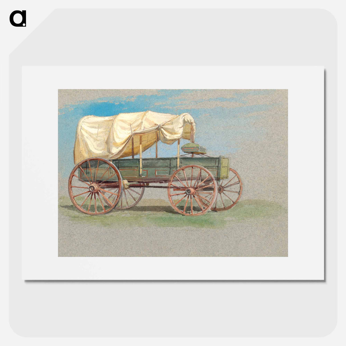 アートポスター-A Covered Wagon - サミュエル コールマン Poster.
