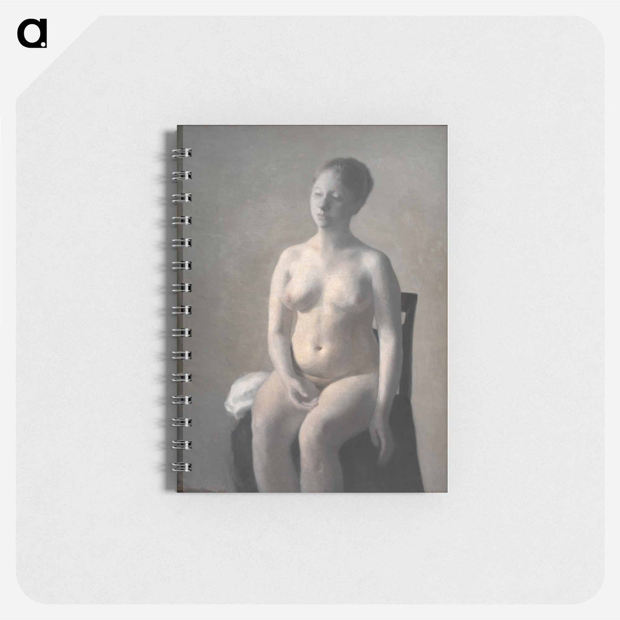 Seated Female Nude - ヴィルヘルム ハンマースホイ Memo.