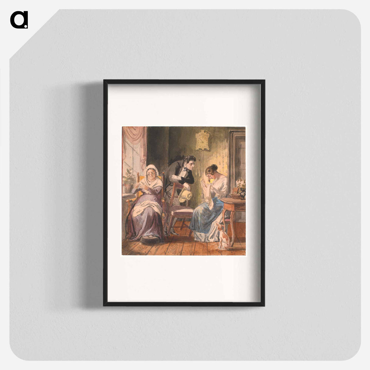 A visit (A visit from everyday life) - Wilhelm Marstrand Poster.