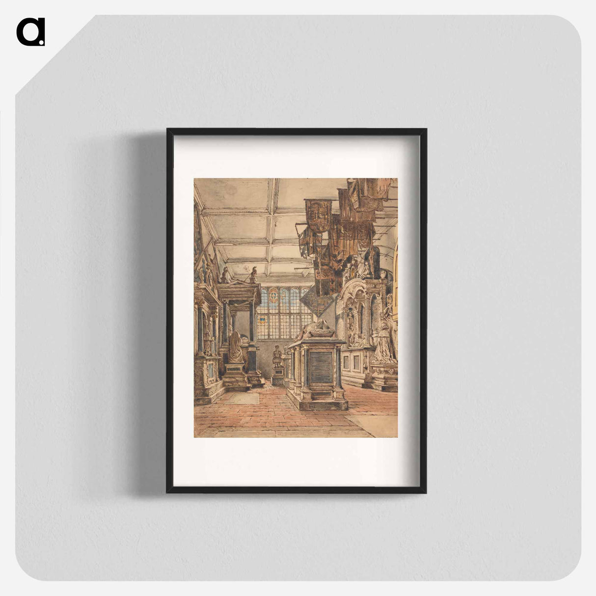 The Essex Chantry, Watford Church - ウィリアム ヘンリー ハント Poster.