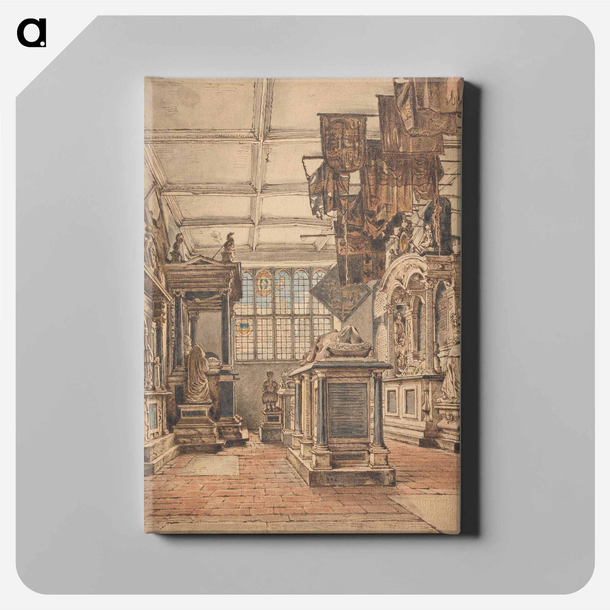 The Essex Chantry, Watford Church - ウィリアム ヘンリー ハント Canvas.