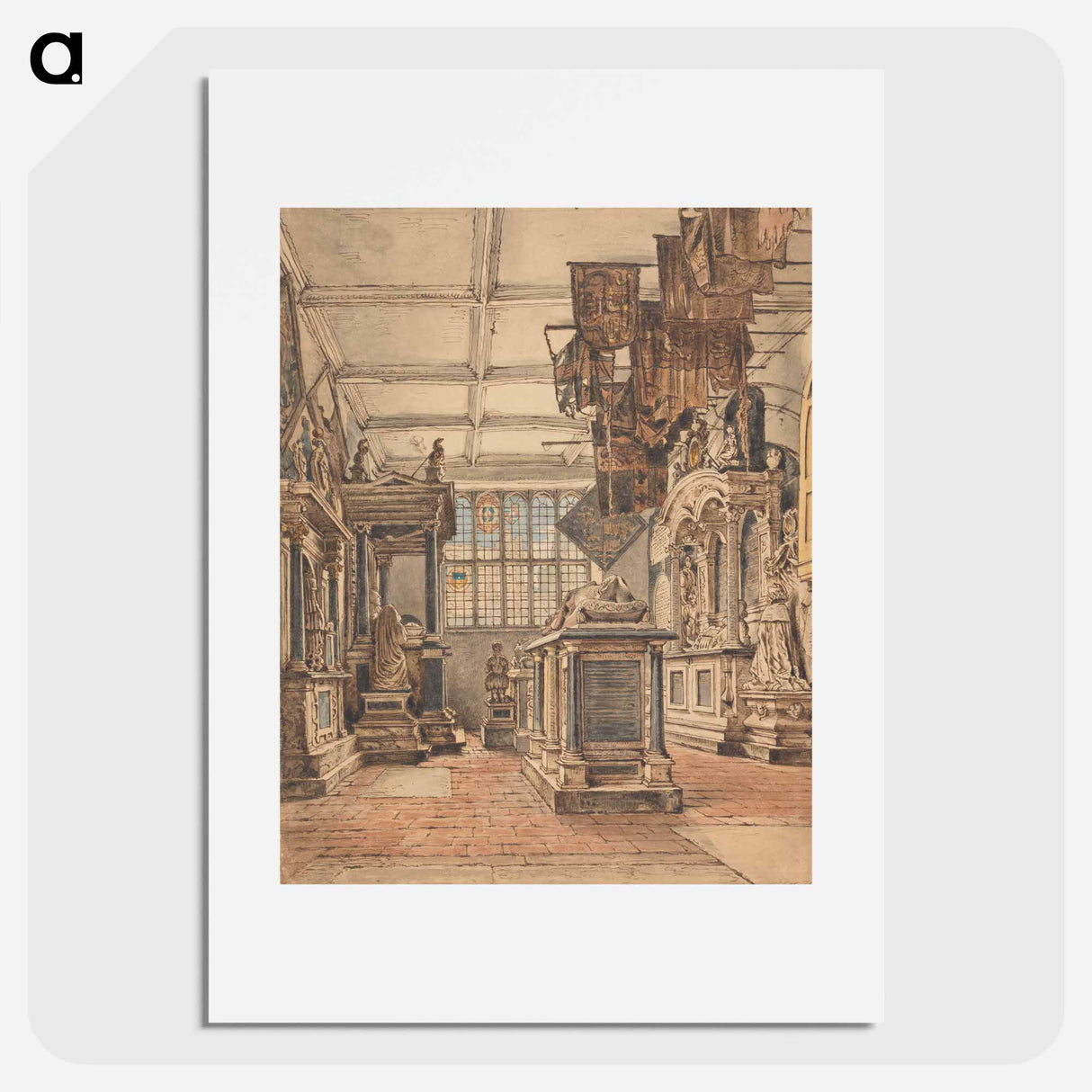 The Essex Chantry, Watford Church - ウィリアム ヘンリー ハント Poster.