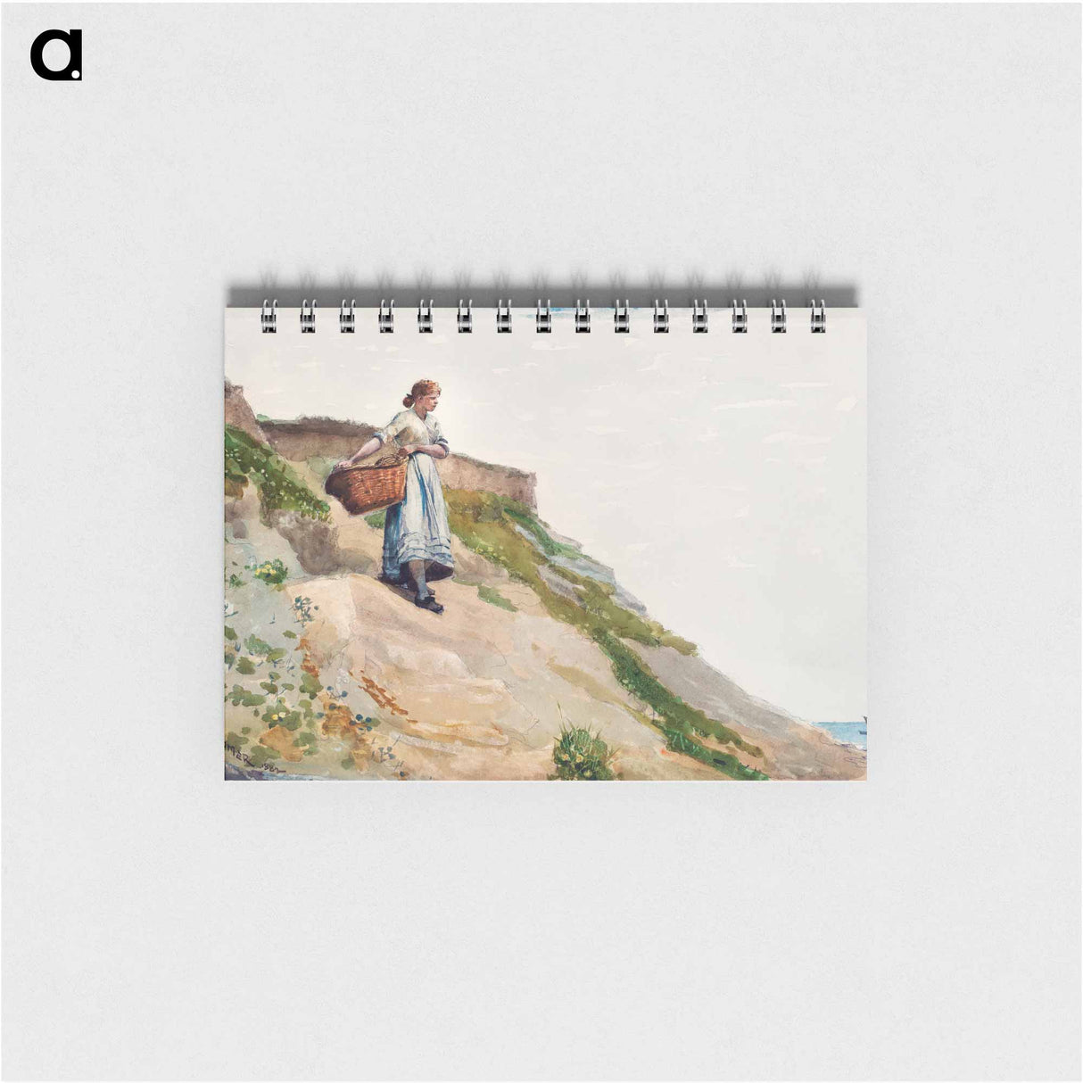 Girl Carrying a Basket - ウィンスロー ホーマー Memo.