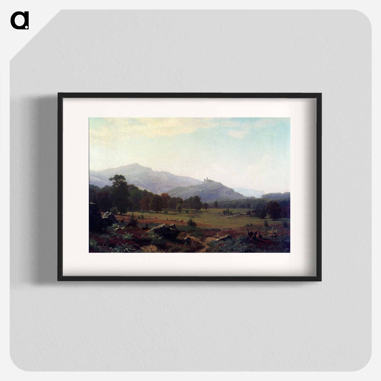 アートポスター-Autumn in the Conway Meadows Looking towards Mount Washington, New Hampshire - アルバート ビアスタット Poster.