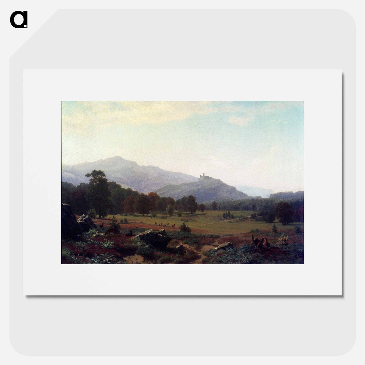 アートポスター-Autumn in the Conway Meadows Looking towards Mount Washington, New Hampshire - アルバート ビアスタット Poster.