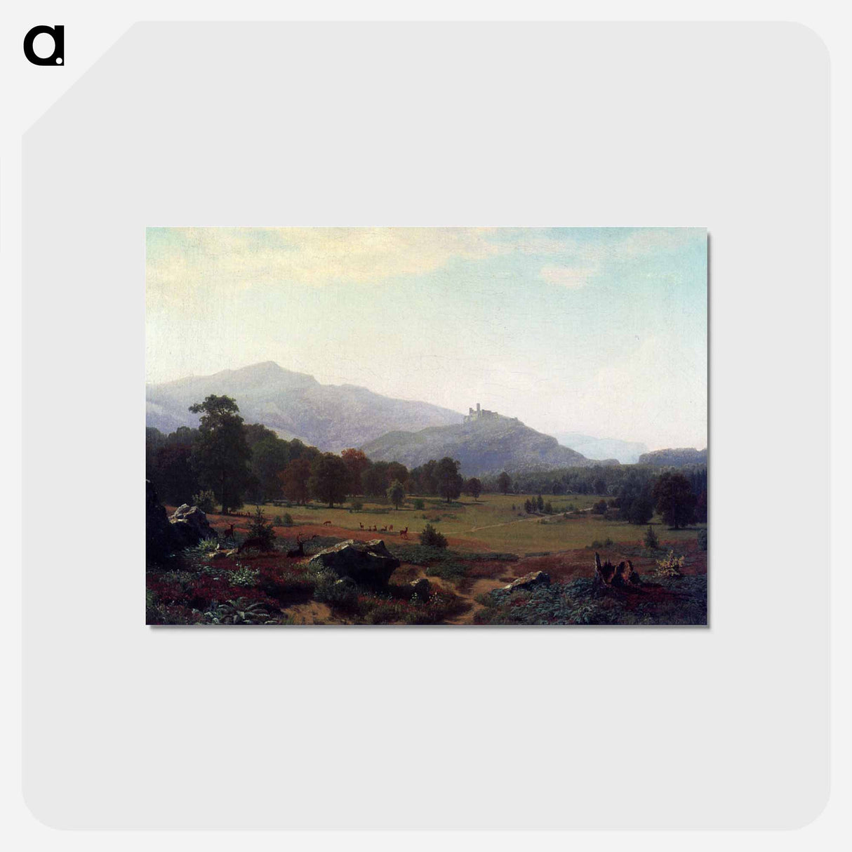 Autumn in the Conway Meadows Looking towards Mount Washington, New Hampshire - アルバート ビアスタット Postcard.