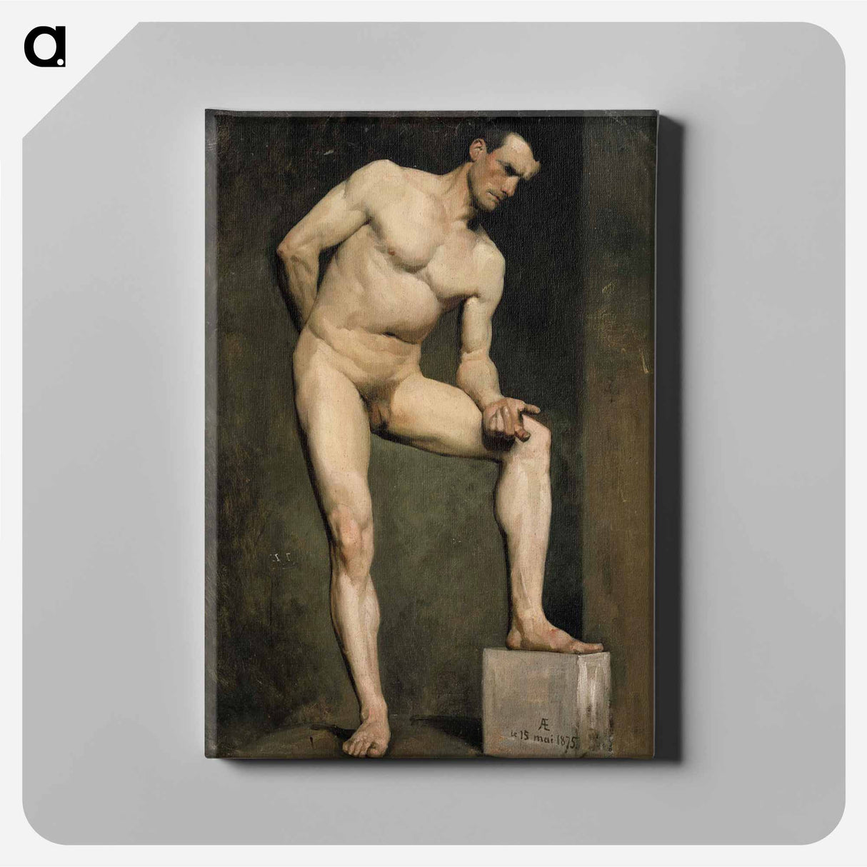 Miesmalli, akatemiaharjoitelma - アルバート エーデルフェルト Canvas.